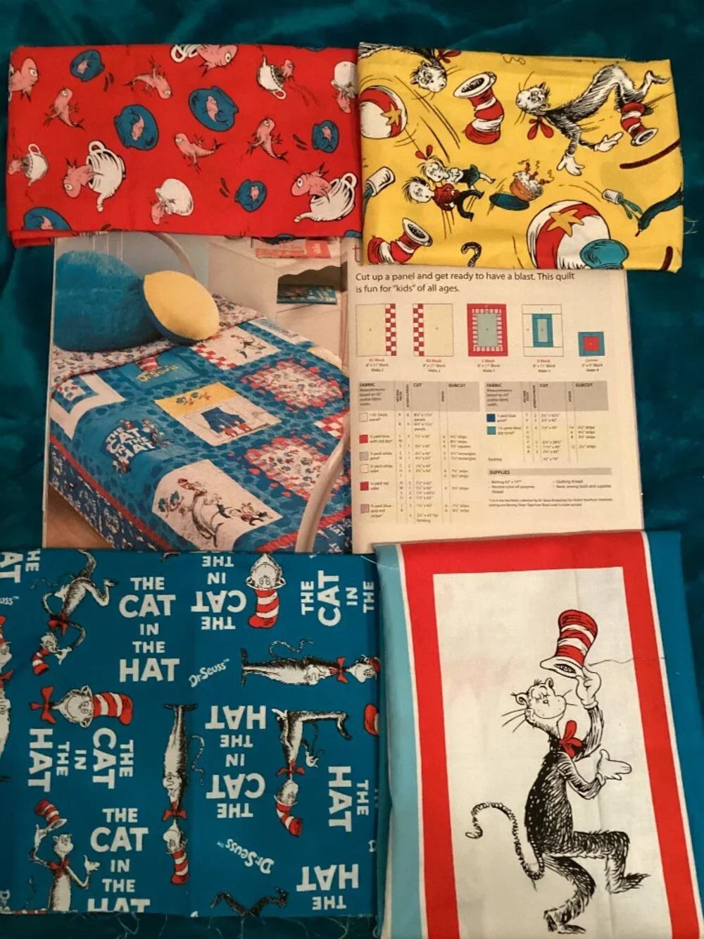 Dr. Suess 'Cat in the Hat' Pattern & Fabric